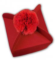 Barette rouge à 4 cornes